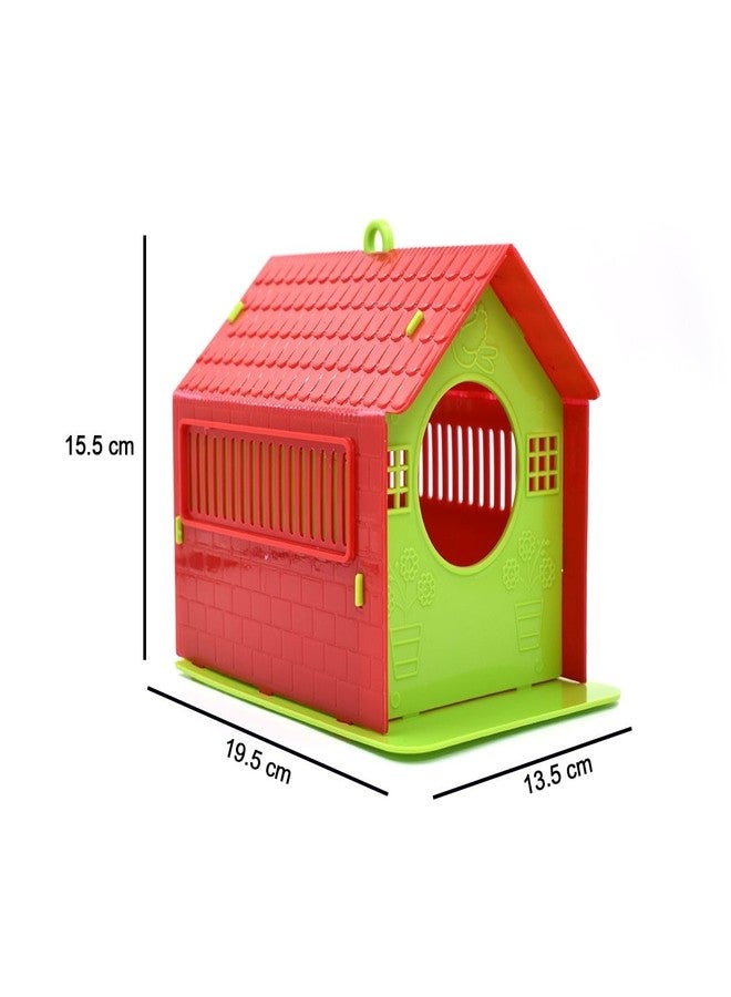Oblivion Bird House - Multicolor Small Wooden Sheets Hanging Bird Nest for Sparrow and Budgies Bird Nest House for Terrace, Garden, Balcony, Window, Grill and Backyard (Pack of 2) - Image 3